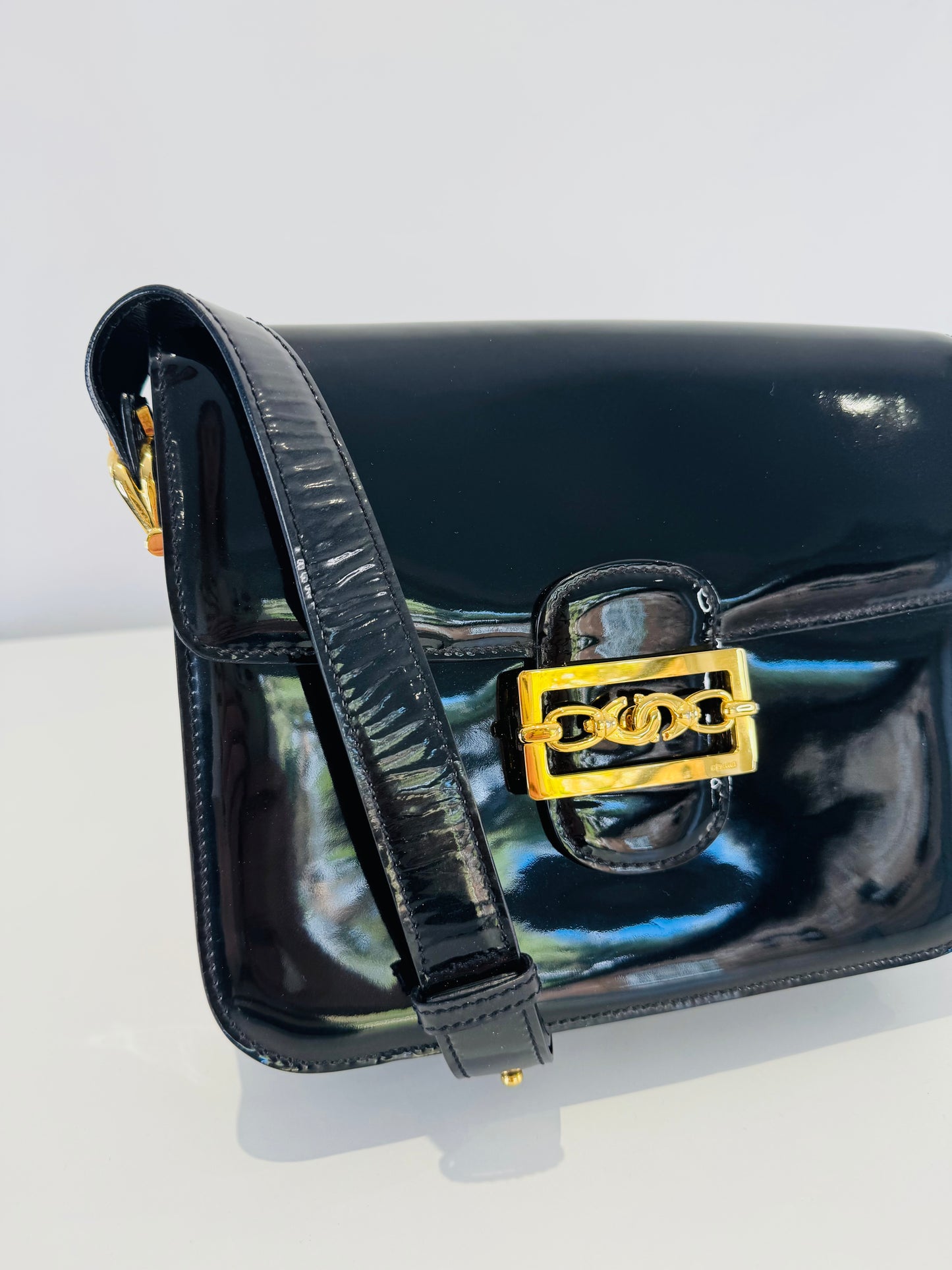 Vintage Patent Leather Shoulder Bag