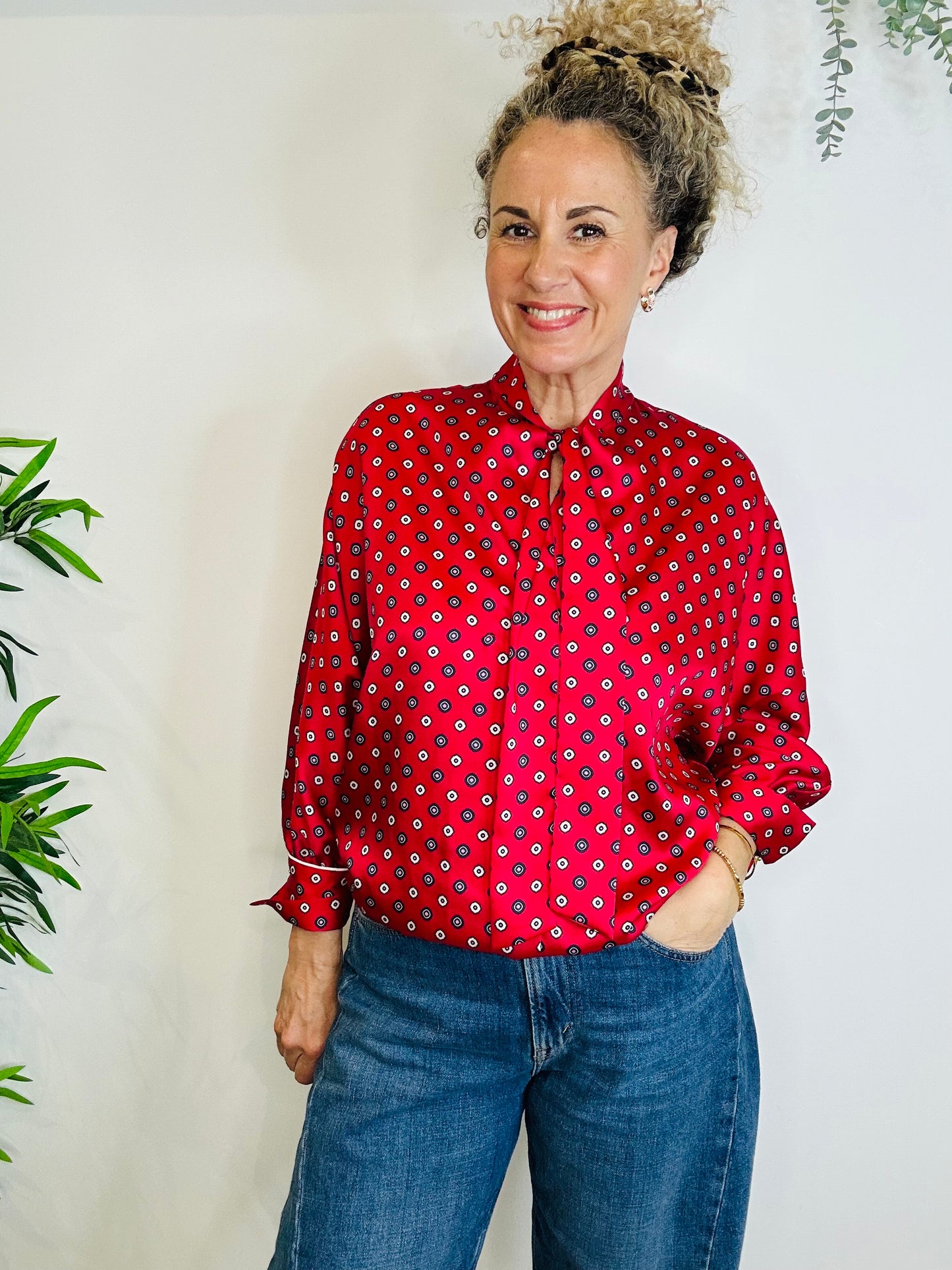 Patterned Blouse - Size 8