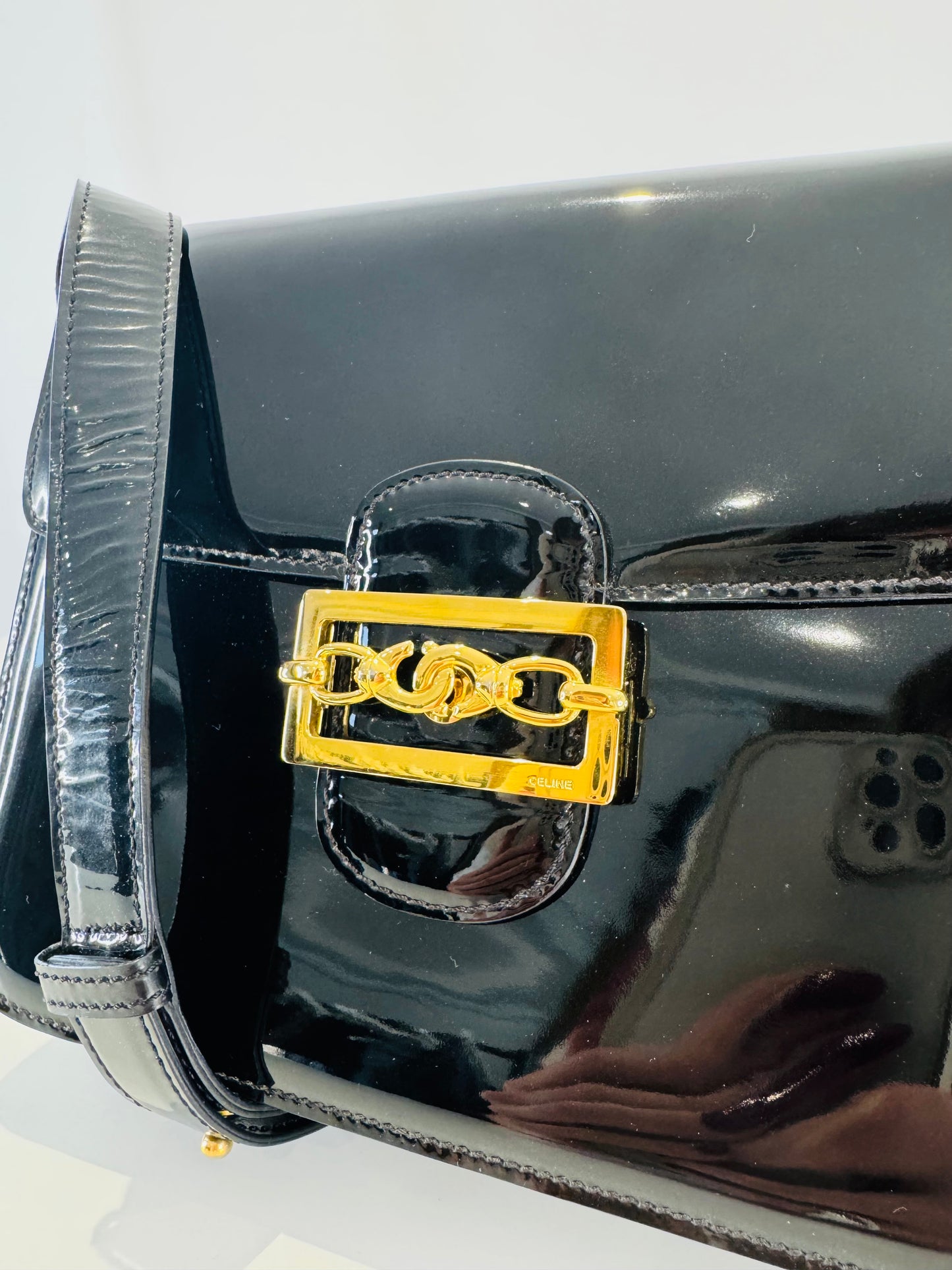 Vintage Patent Leather Shoulder Bag