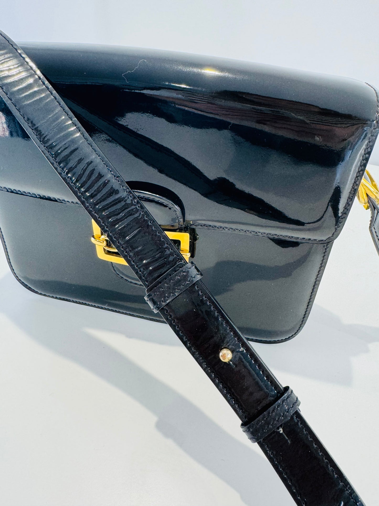 Vintage Patent Leather Shoulder Bag