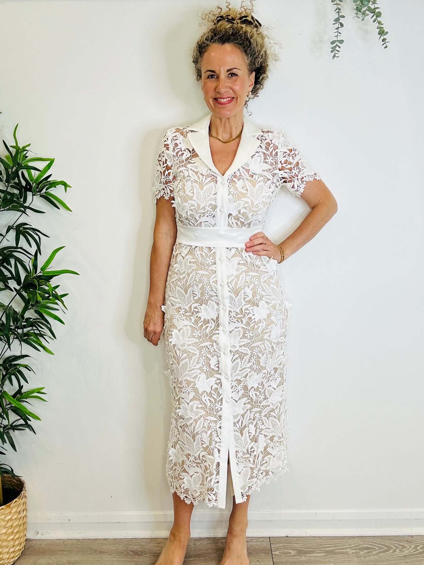 Lace Midi Dress - Size 10