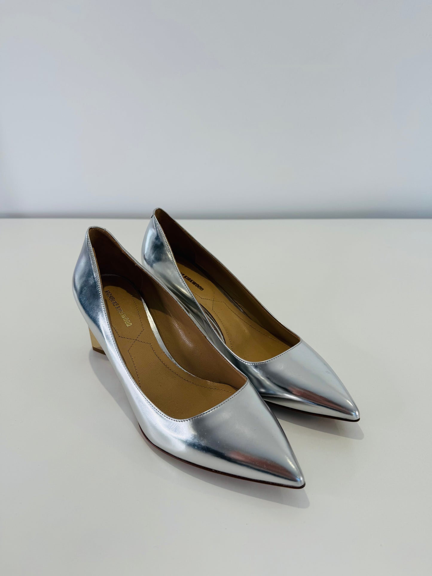 Metallic Leather Pumps - Size 39.5