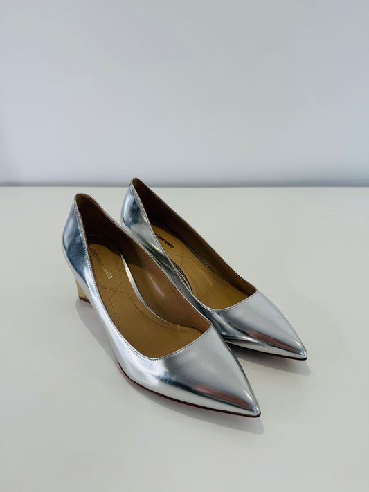 Metallic Leather Pumps - Size 39.5