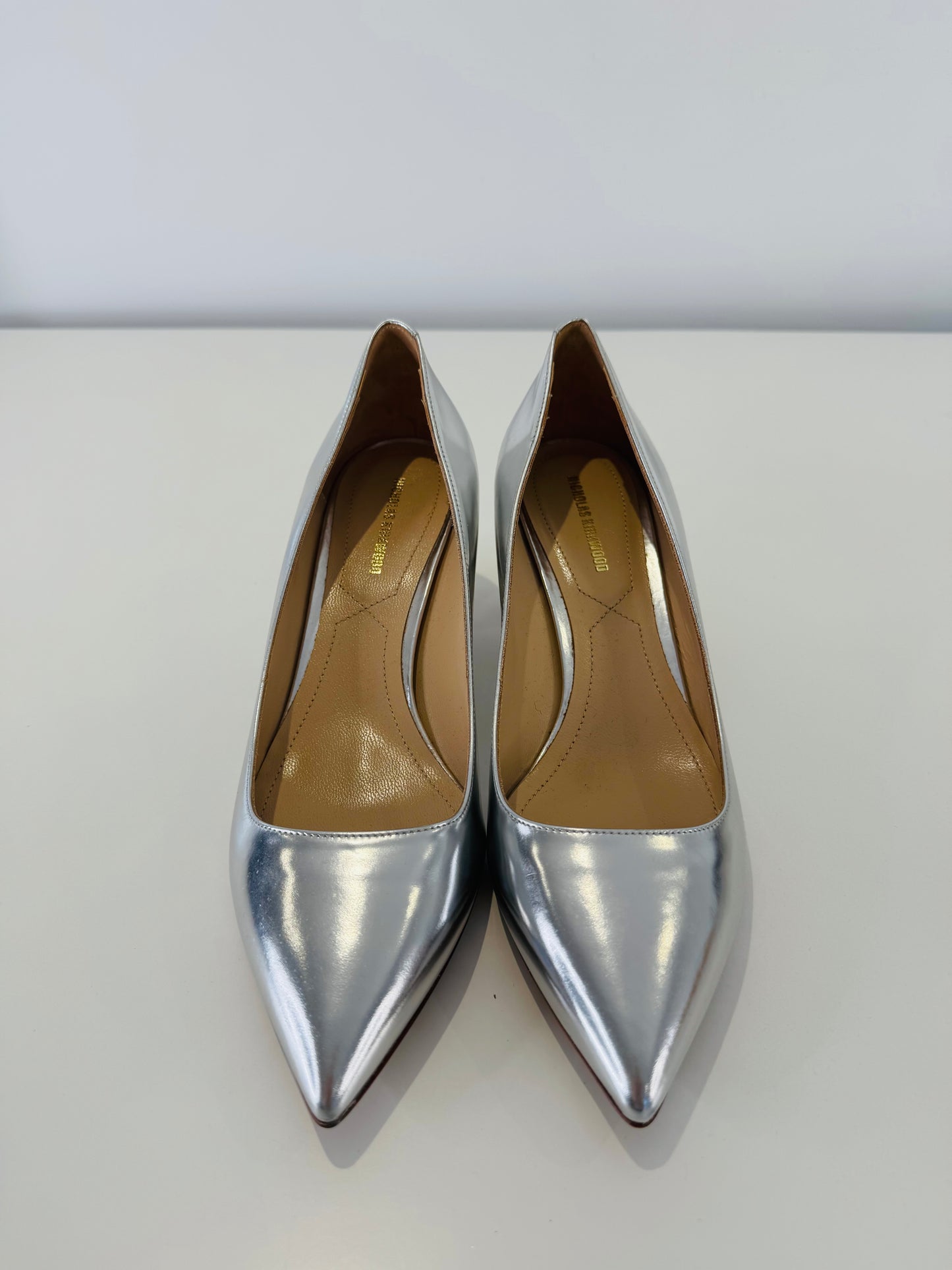 Metallic Leather Pumps - Size 39.5