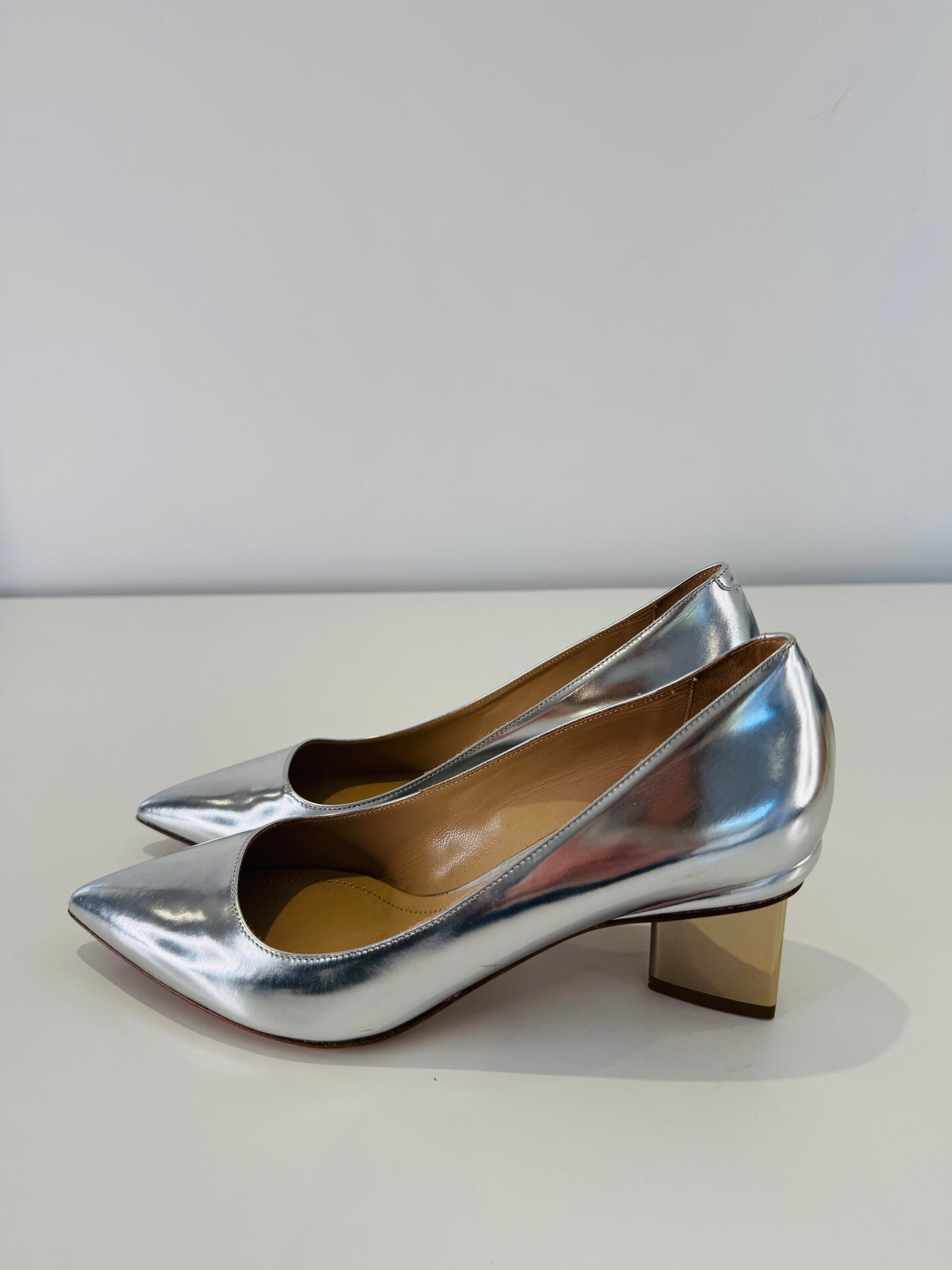 Metallic Leather Pumps - Size 39.5