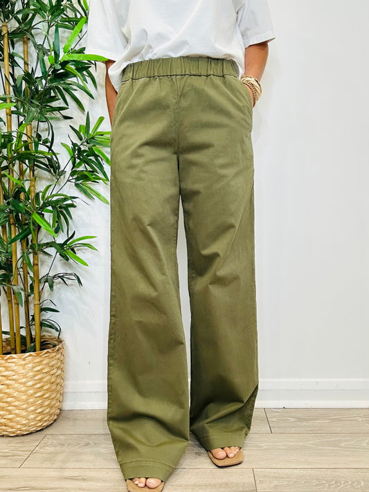 Wide Leg Trousers - Size M