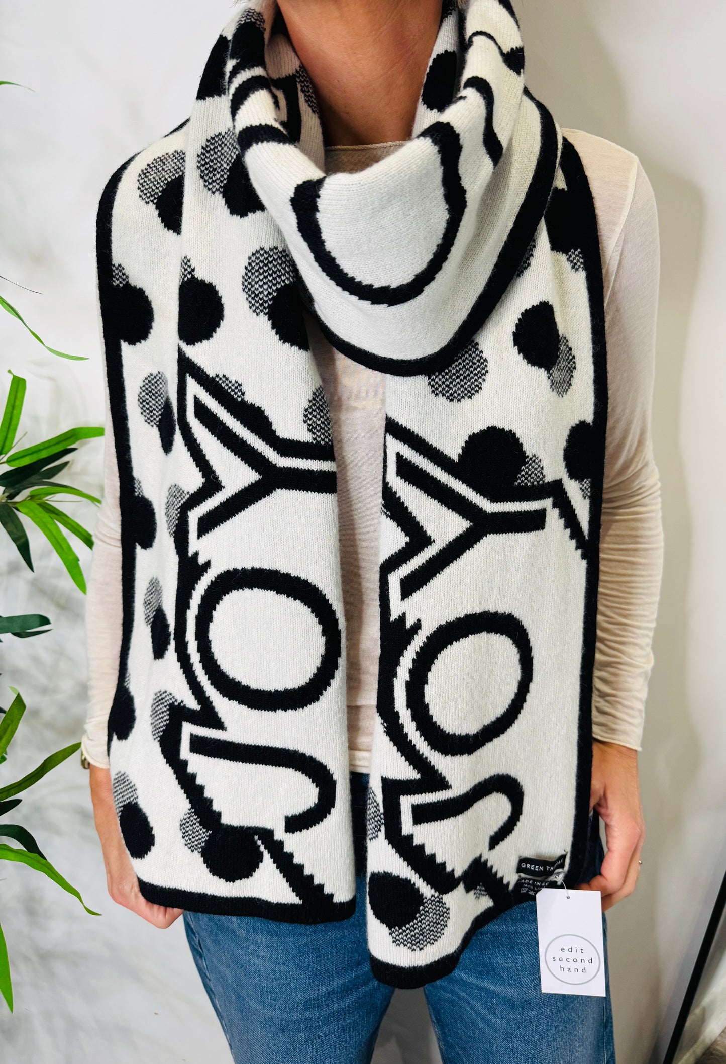 Polka Dot Wool Scarf