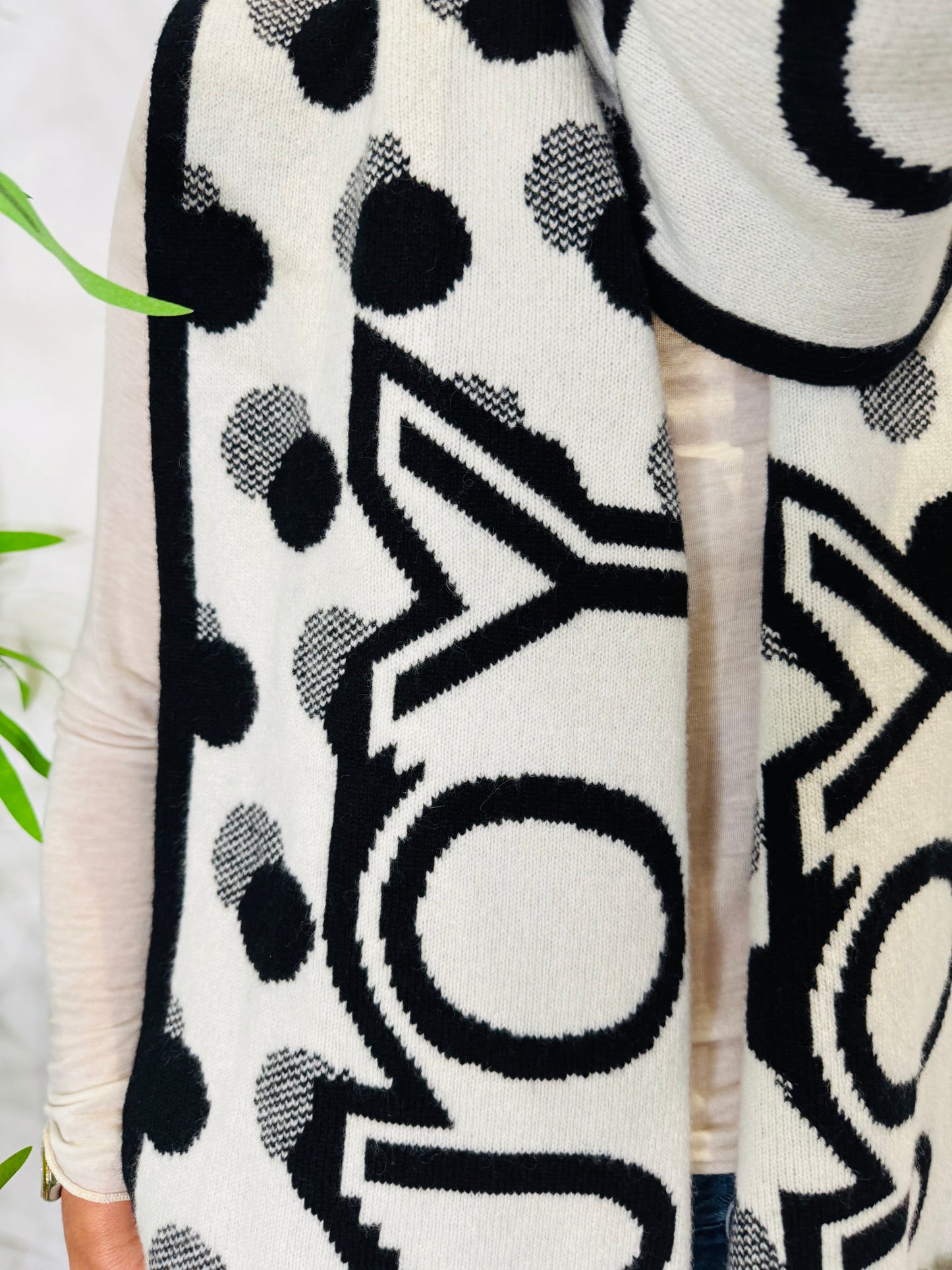 Polka Dot Wool Scarf