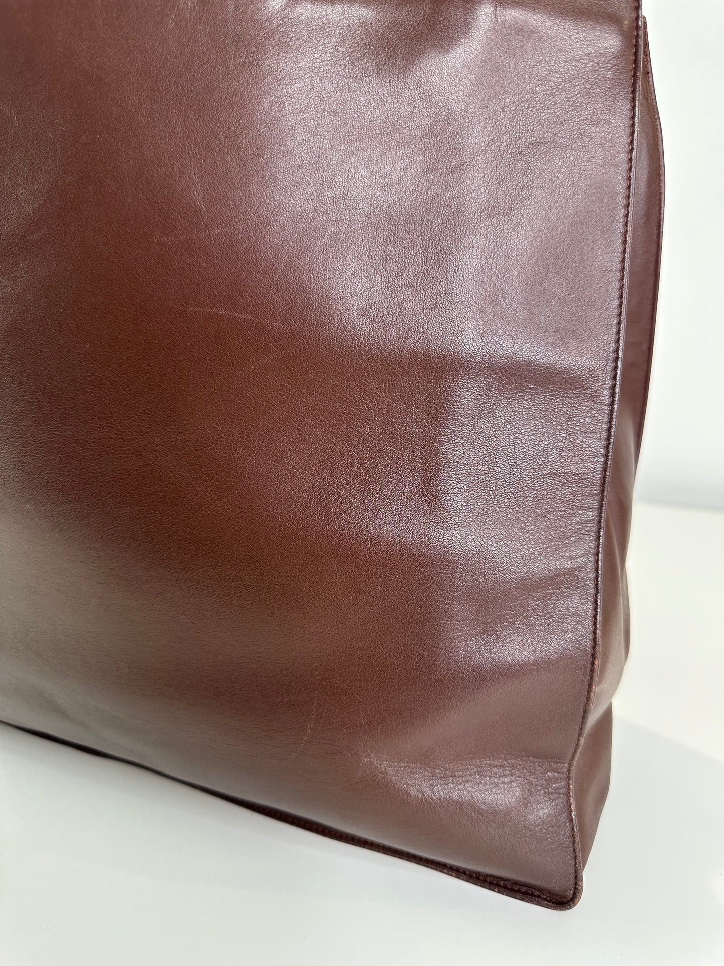 Vintage Leather Chain Strap Shoulder Bag