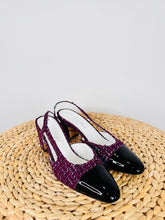 Load image into Gallery viewer, Tweed Slingback Pumps - Size 40.5
