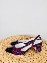 Load image into Gallery viewer, Tweed Slingback Pumps - Size 40.5
