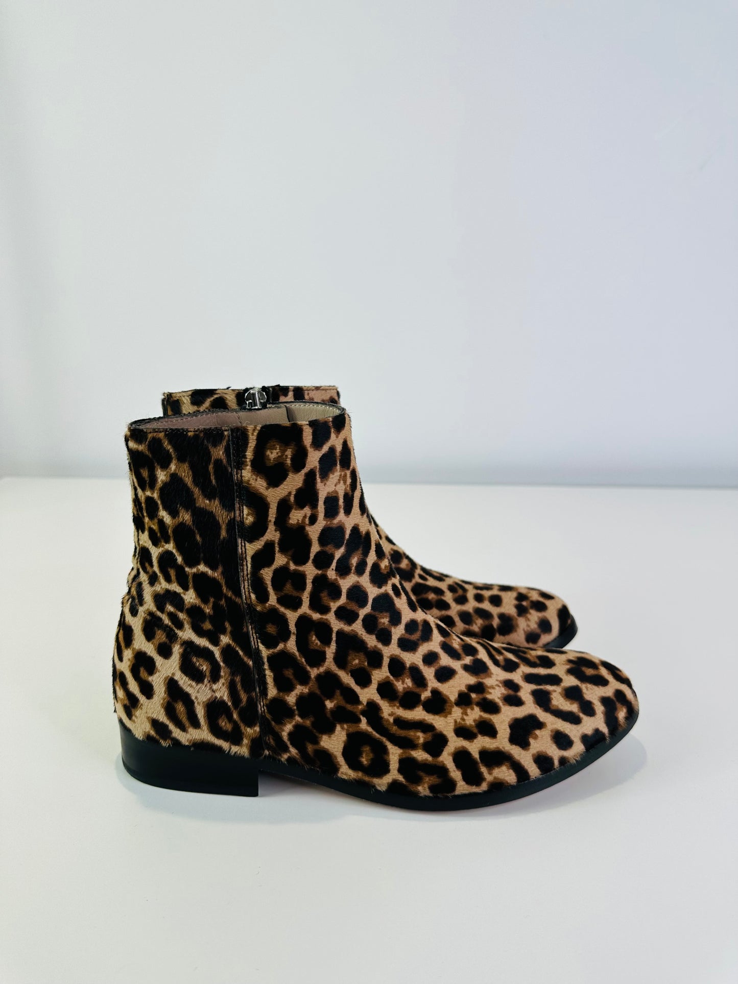 Leopard Print Boots - Size 39