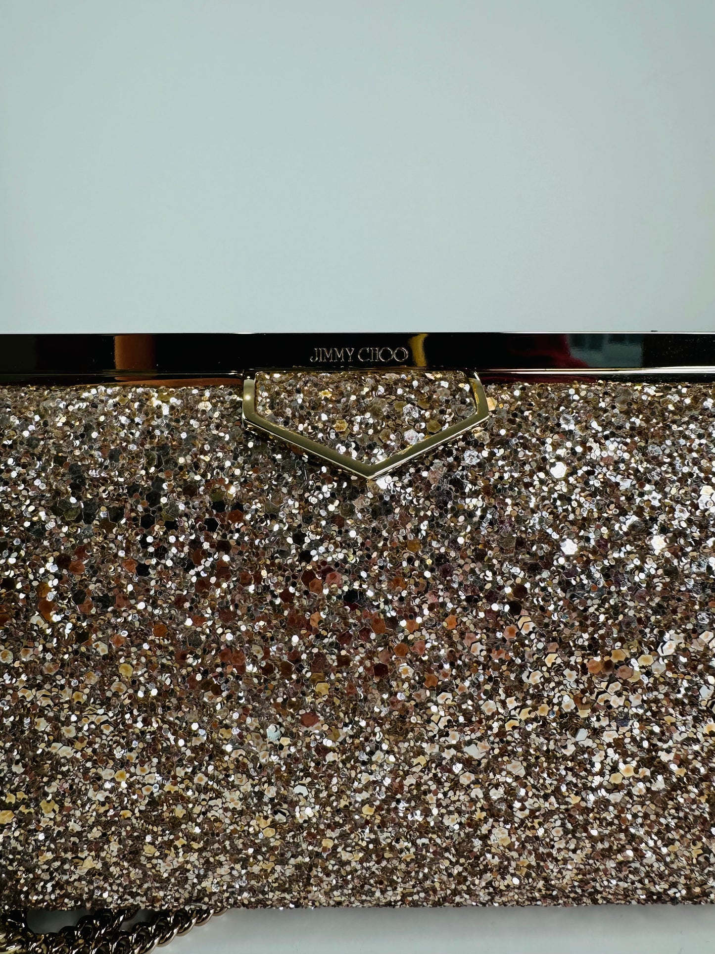 Ellipse Glitter Clutch