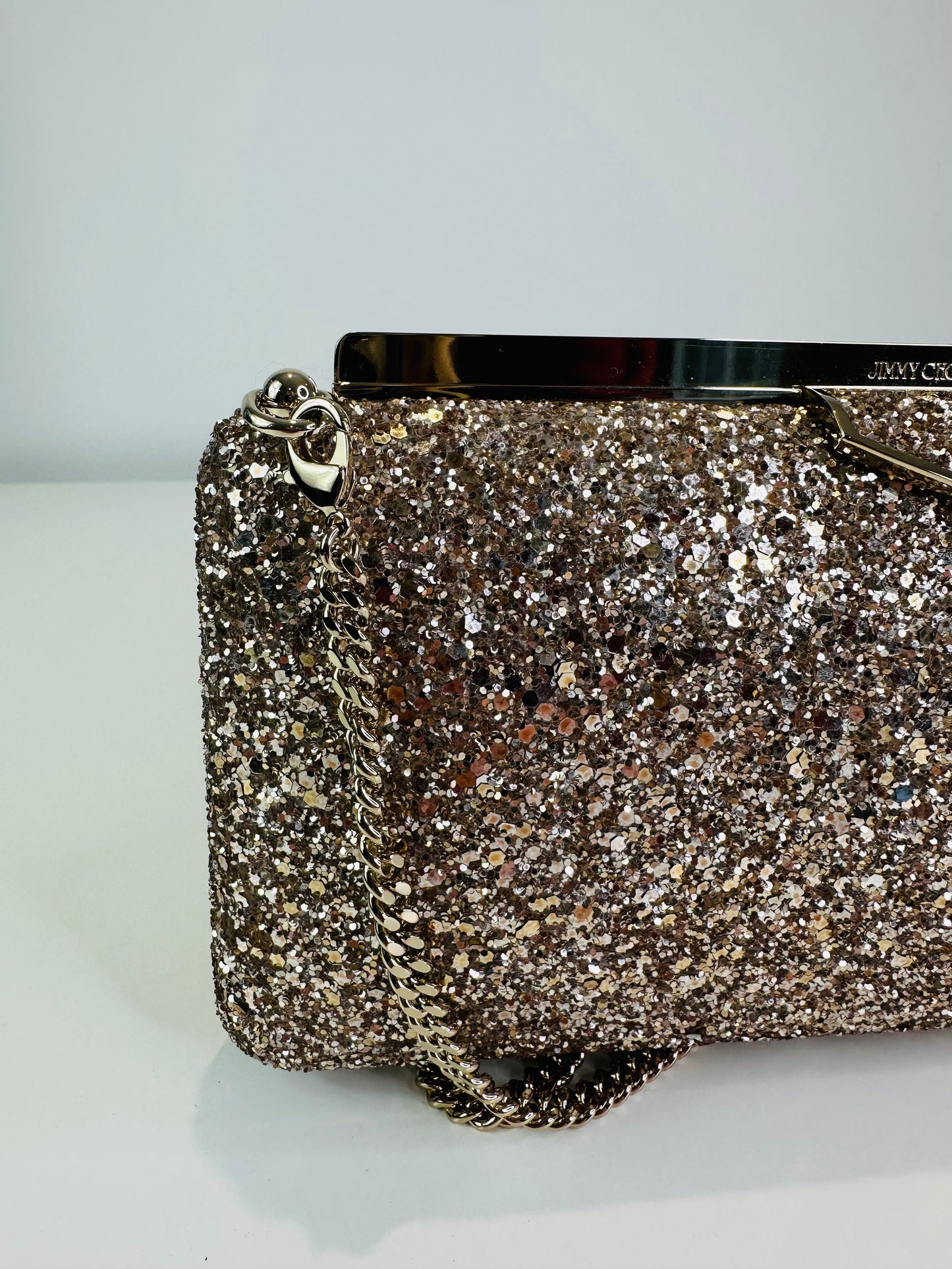 Ellipse Glitter Clutch