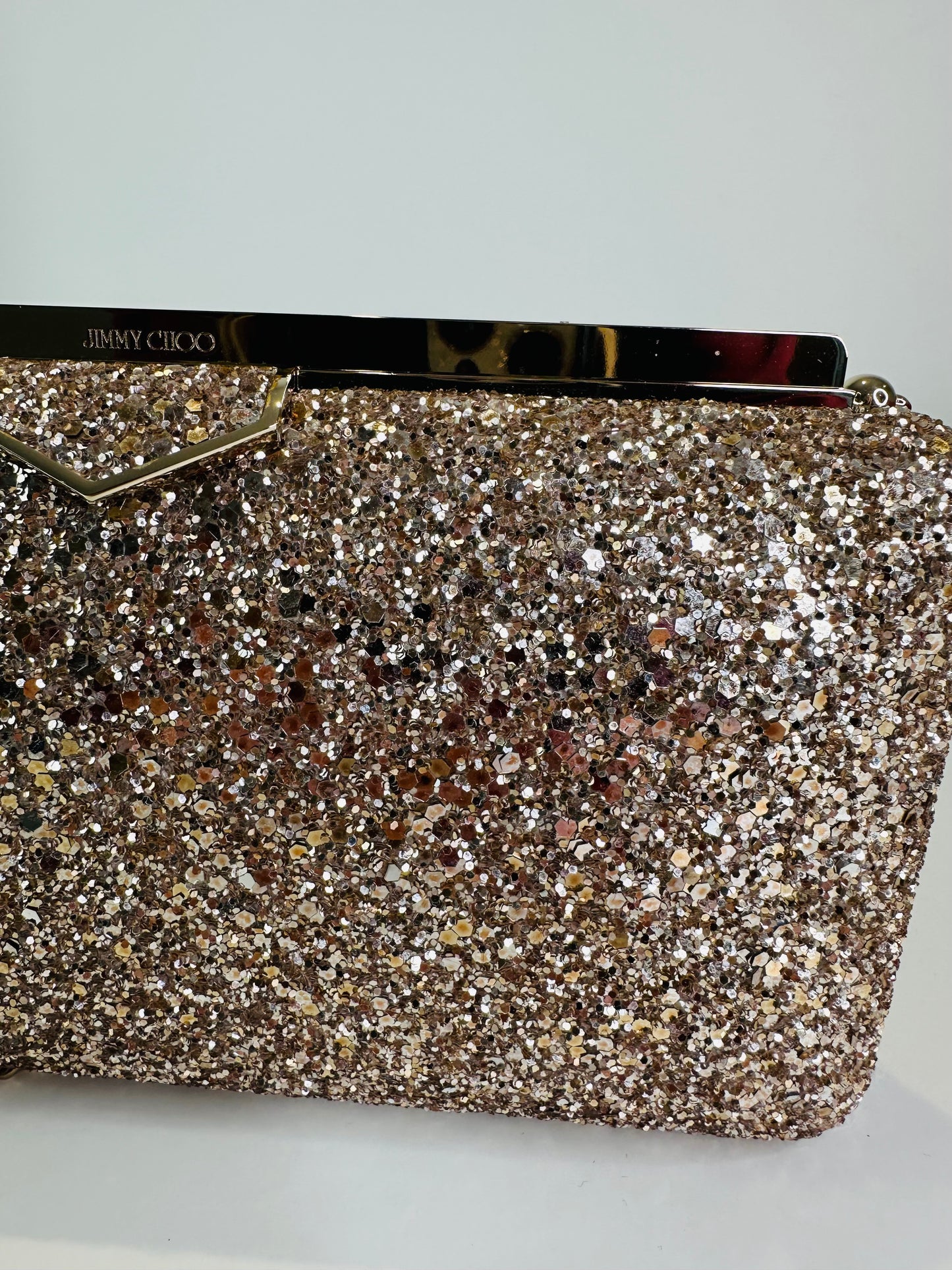 Ellipse Glitter Clutch