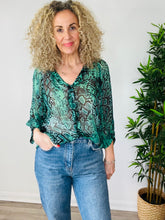 Load image into Gallery viewer, Snakeprint Blouse - Size 2
