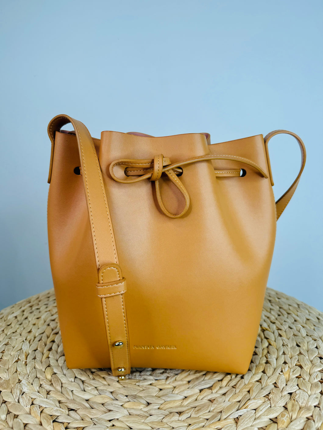 Mini Leather Bucket Bag