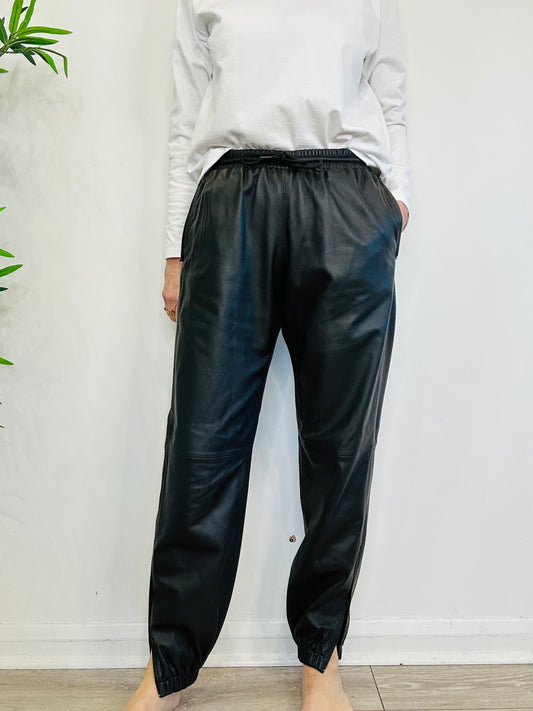 Leather Joggers - Size S