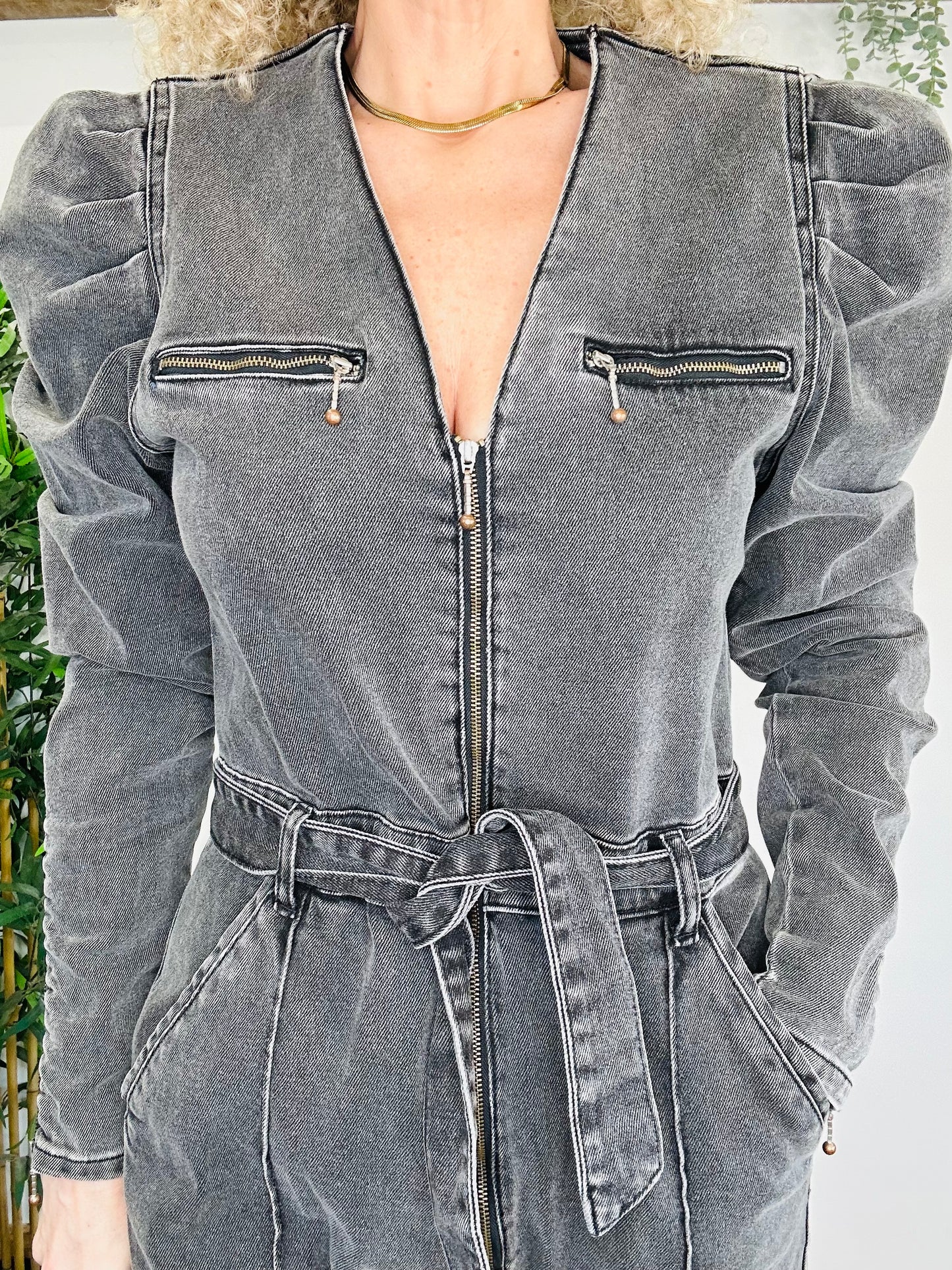 Hilda Denim Jumpsuit - Size XL