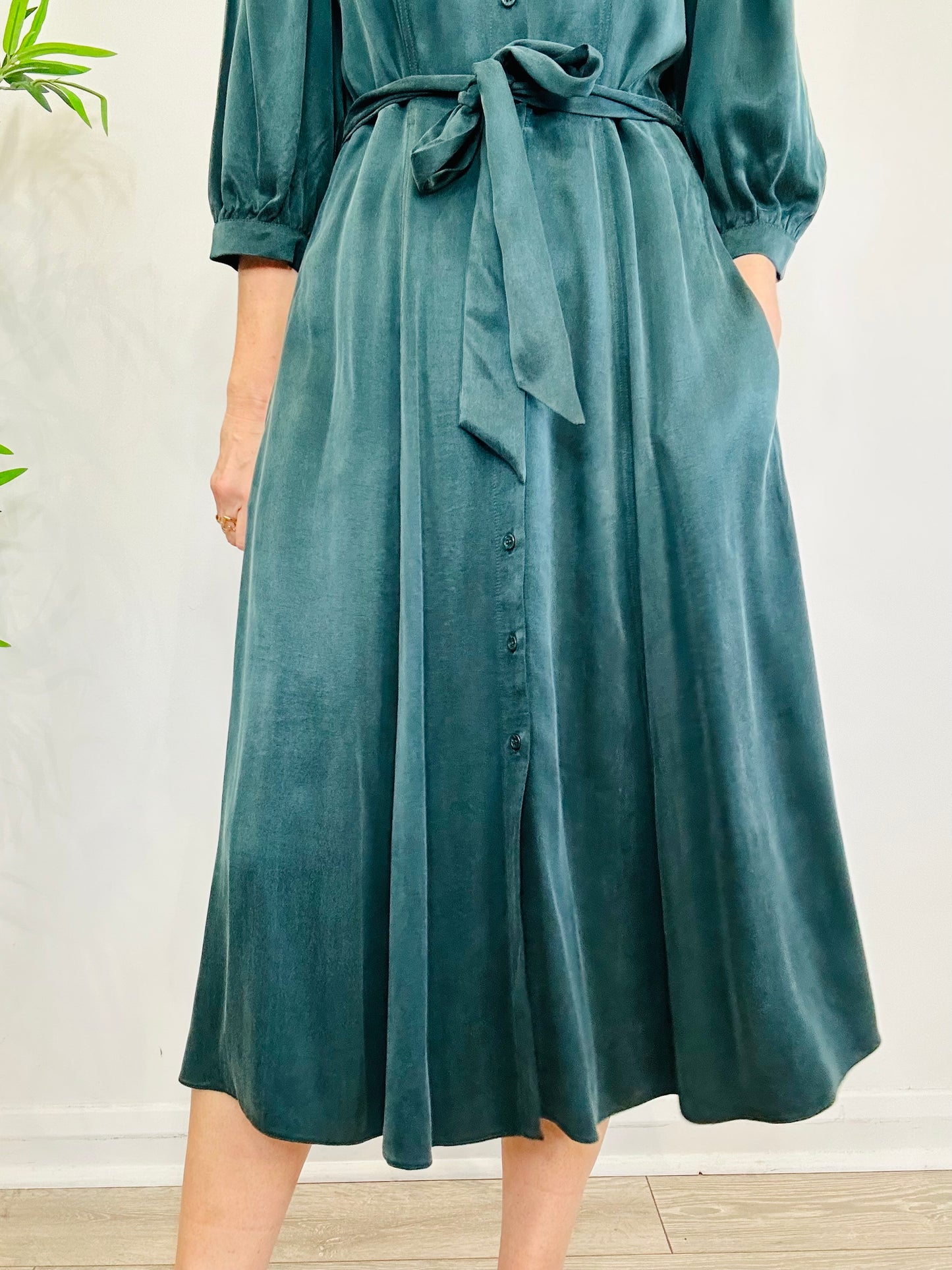 Belted Midi Dress - Size 14