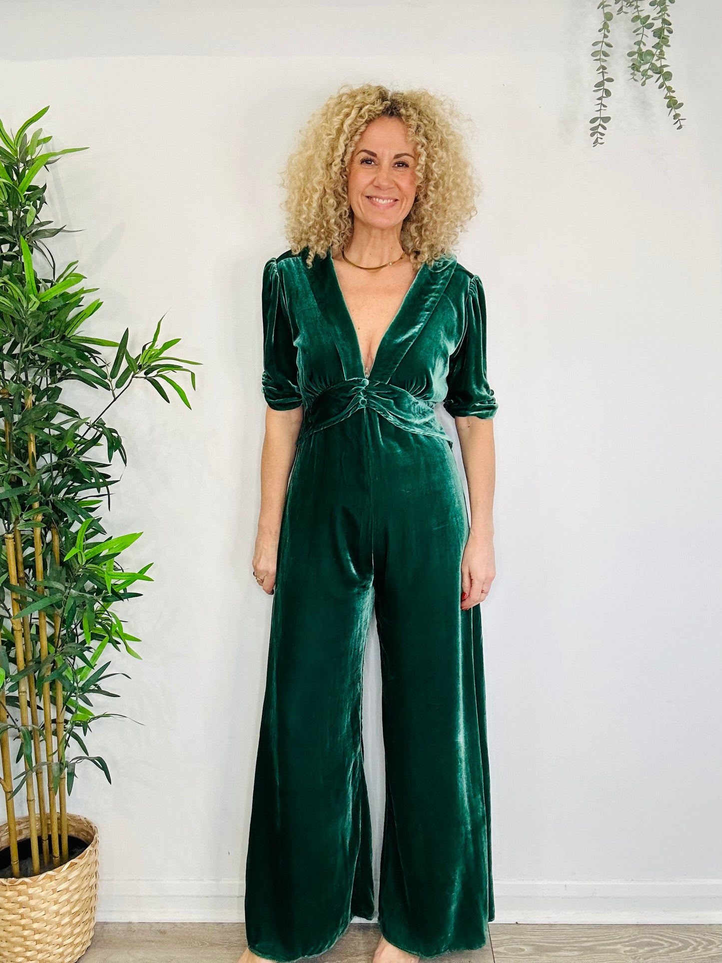 Velvet Jumpsuit - Size 10