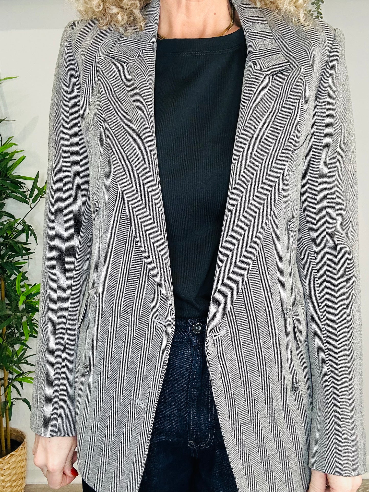 Herringbone Blazer - Size XS