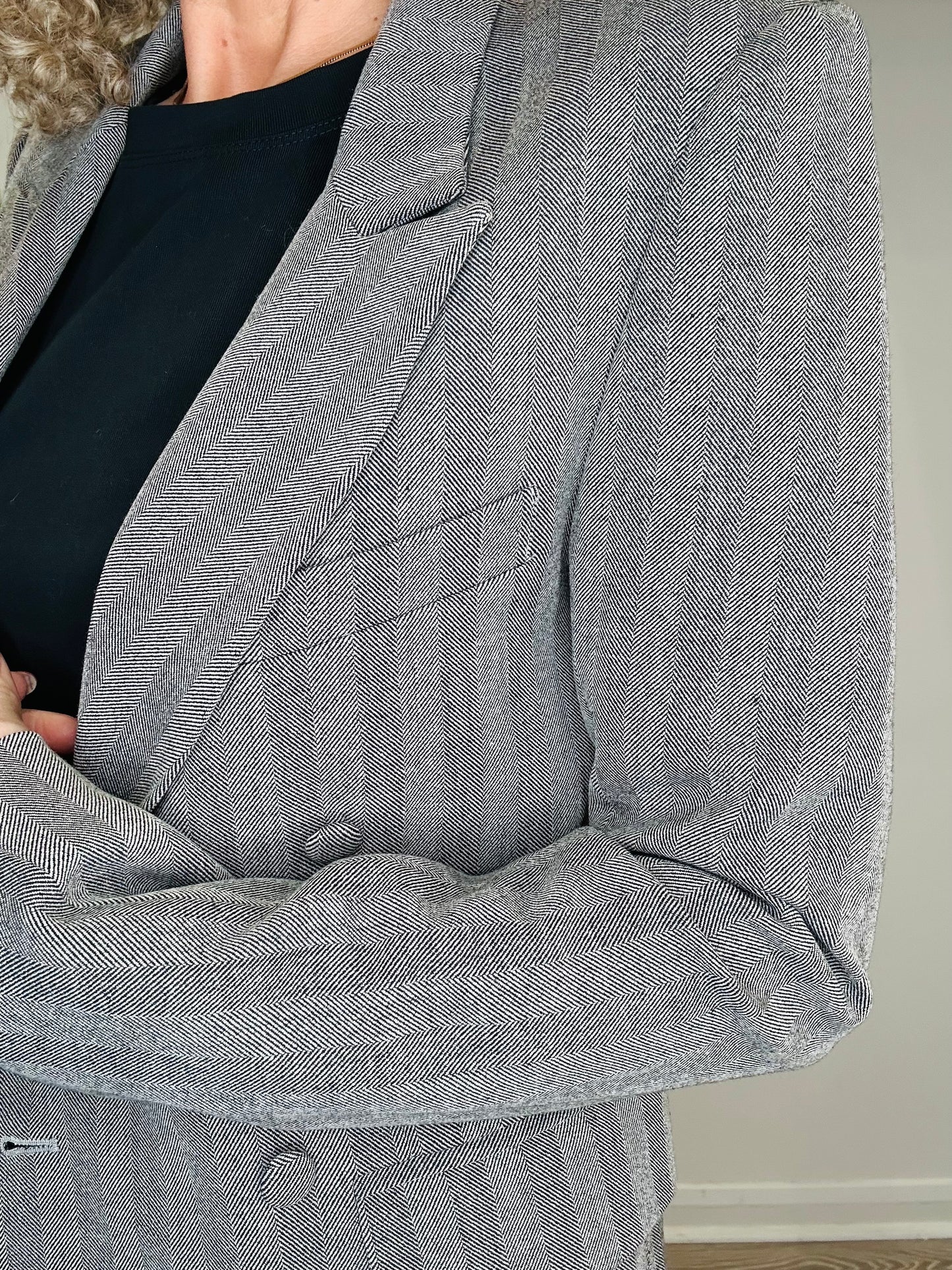 Herringbone Blazer - Size XS