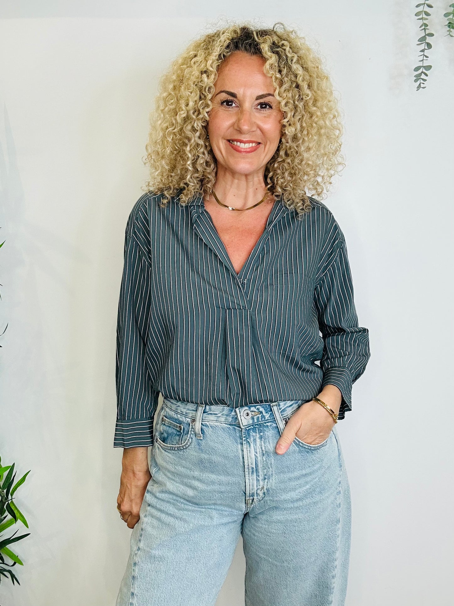 Striped Blouse - Size 2