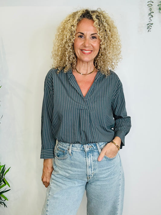 Striped Blouse - Size 2