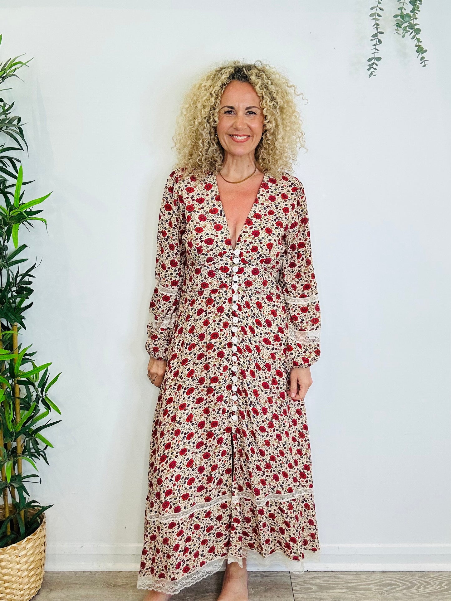 Floral Raven Dress - Size 14