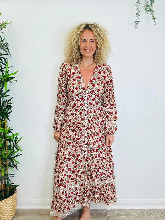 Floral Raven Dress - Size 14