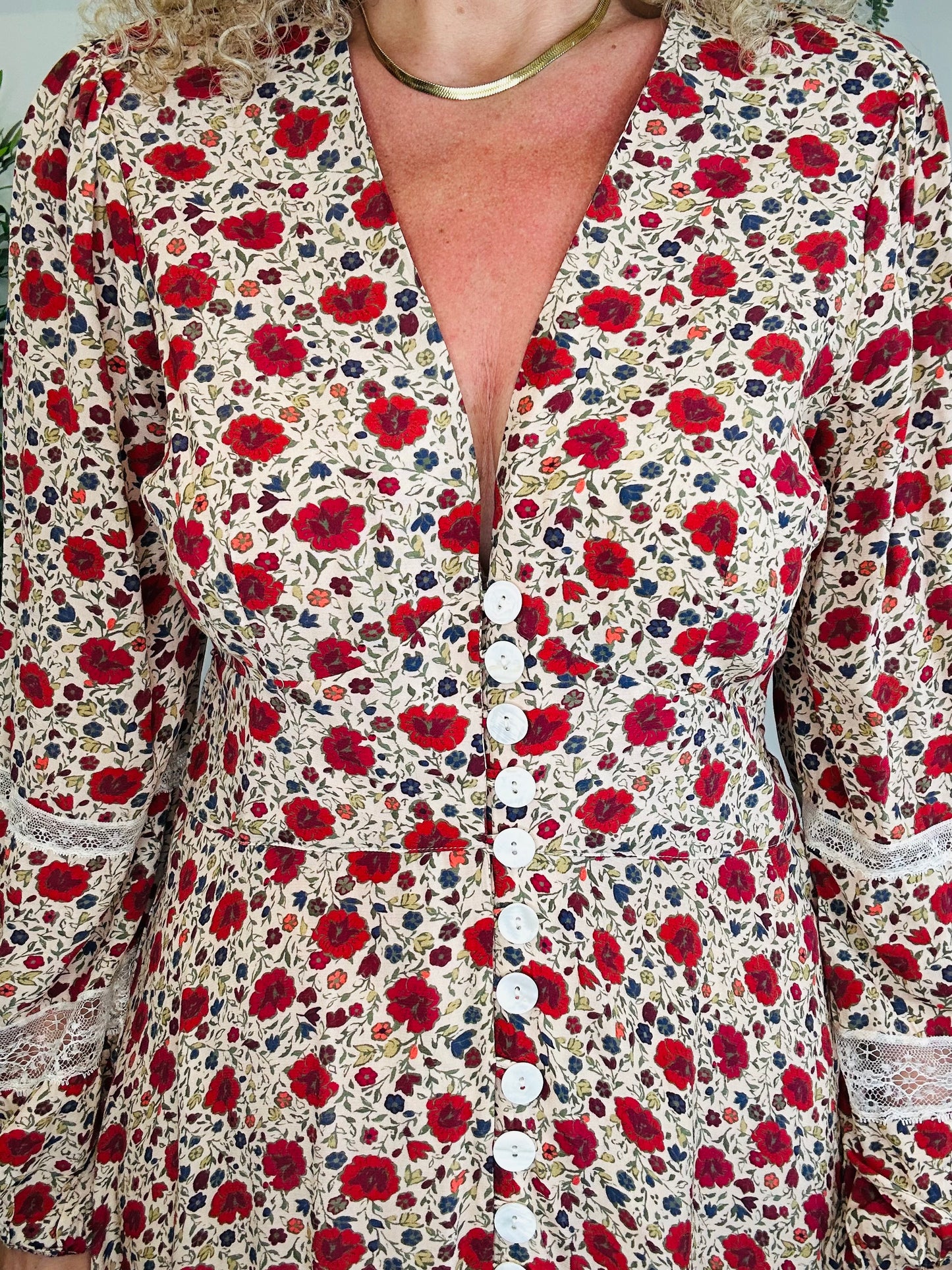 Floral Raven Dress - Size 14