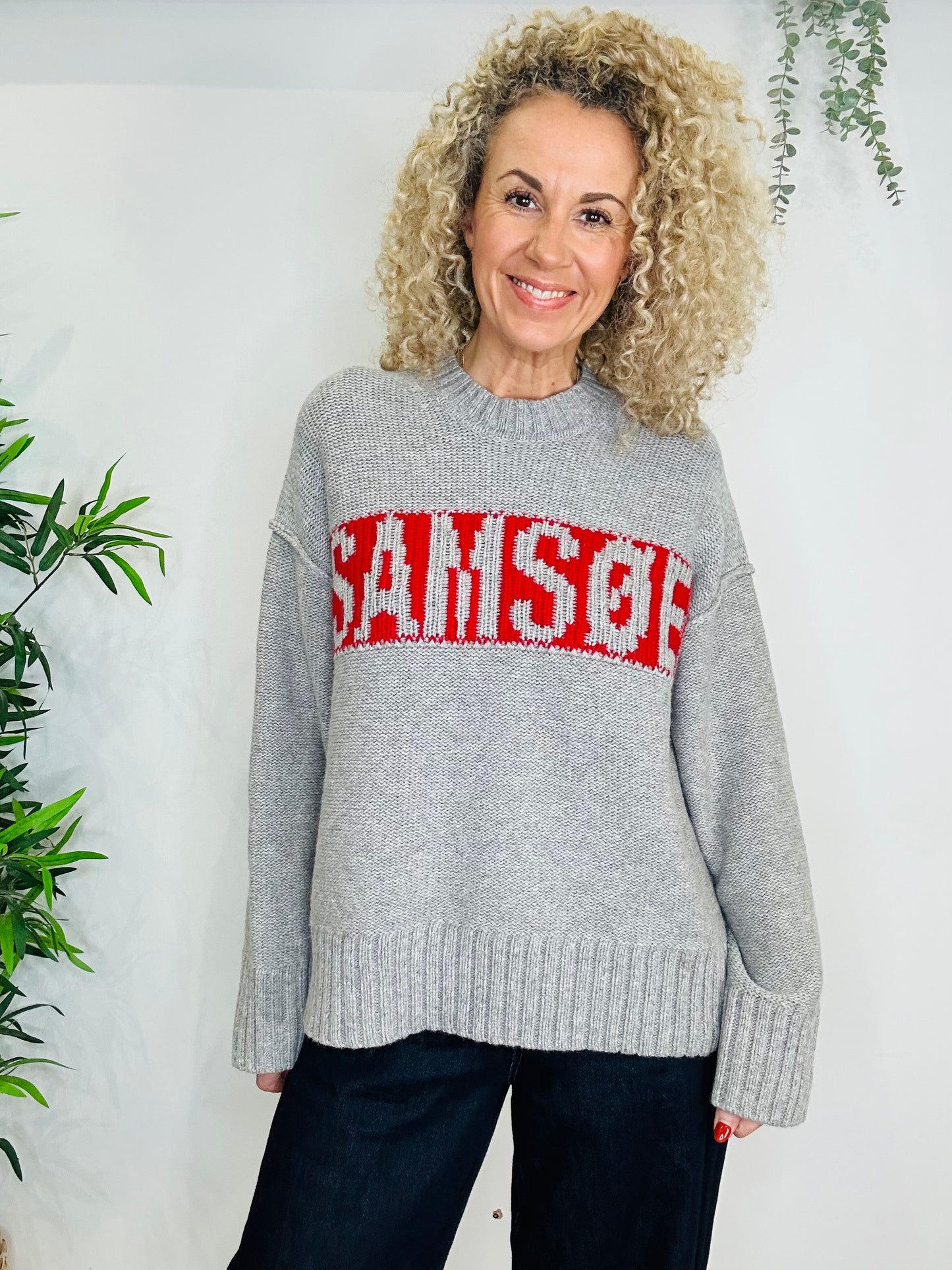 Knitted Logo Jumper - Size S
