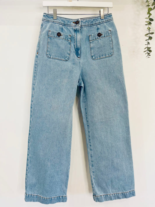 Wide Leg Jeans - Size 38