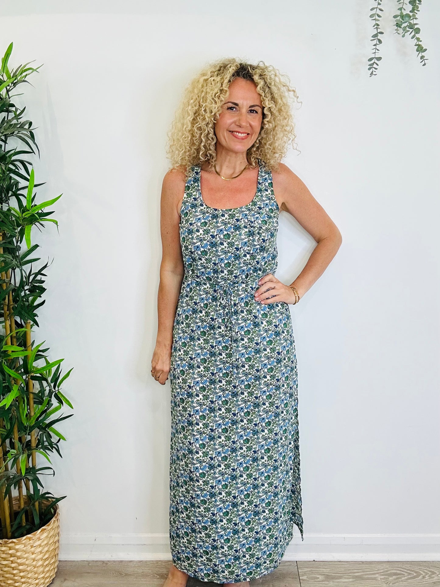 Sleeveless Floral Dress - Size 36