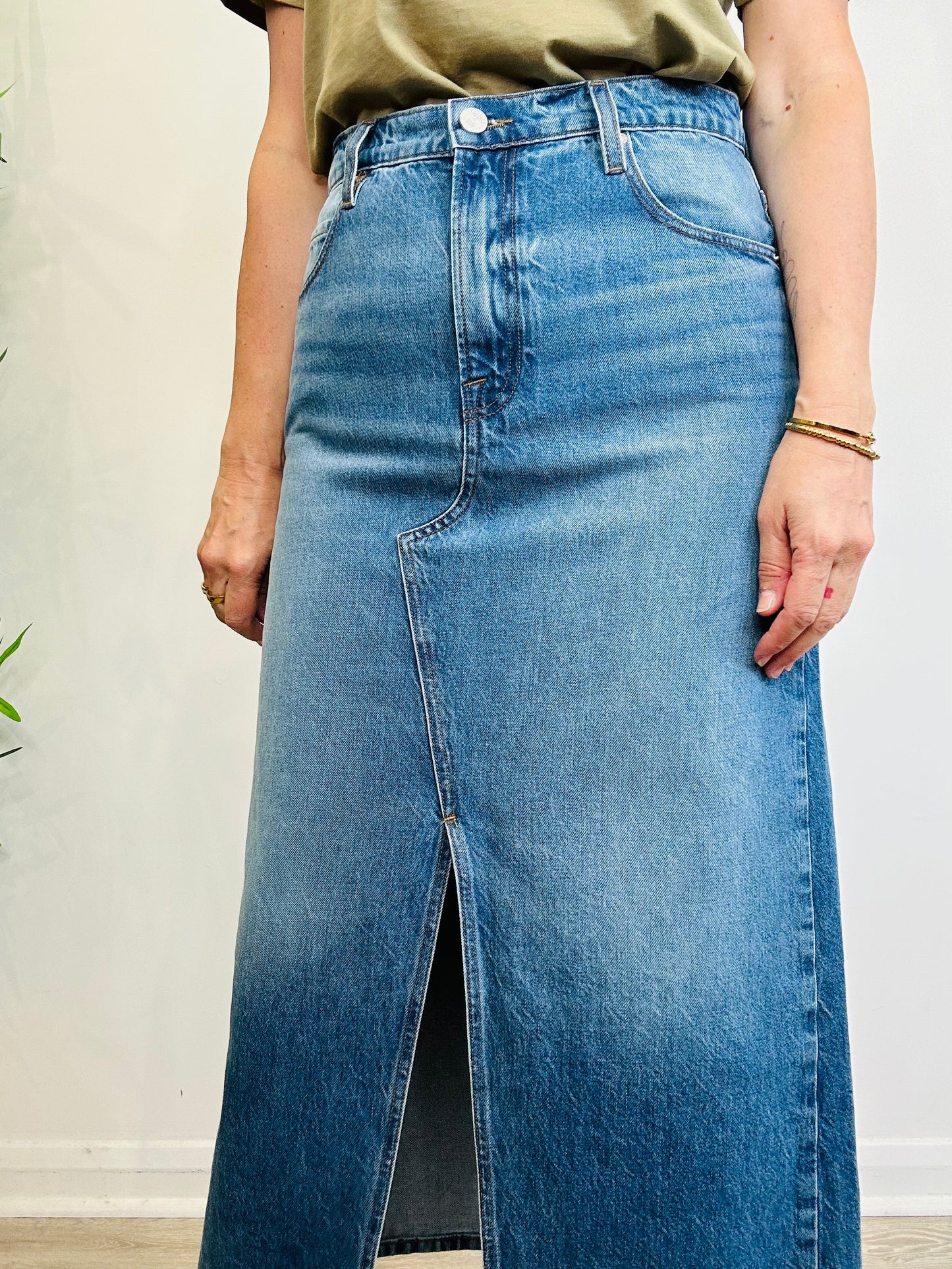 Denim Midi Skirt - Size 29