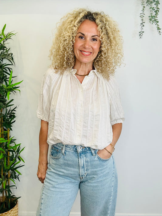 Pinstripe Blouse - Size M