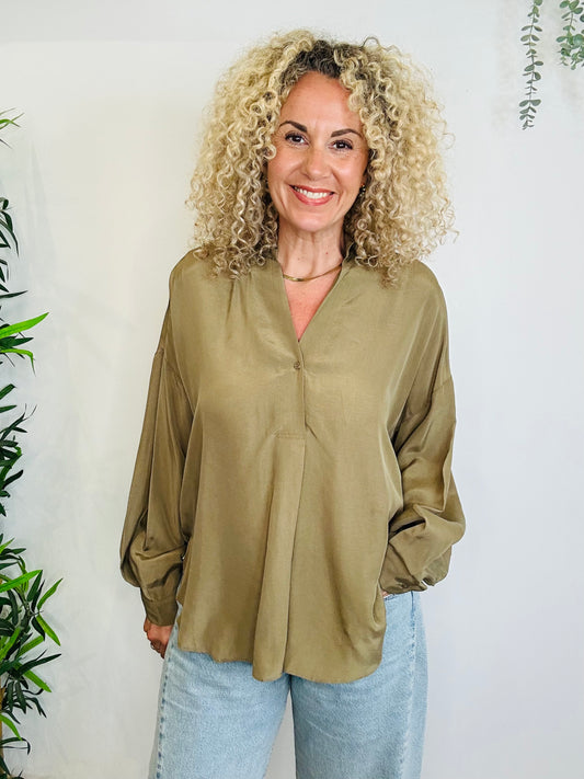 Curve Hem Blouse - Size S/M