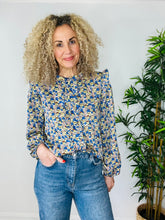 Load image into Gallery viewer, Floral Ruffle Shirt - Size XL
