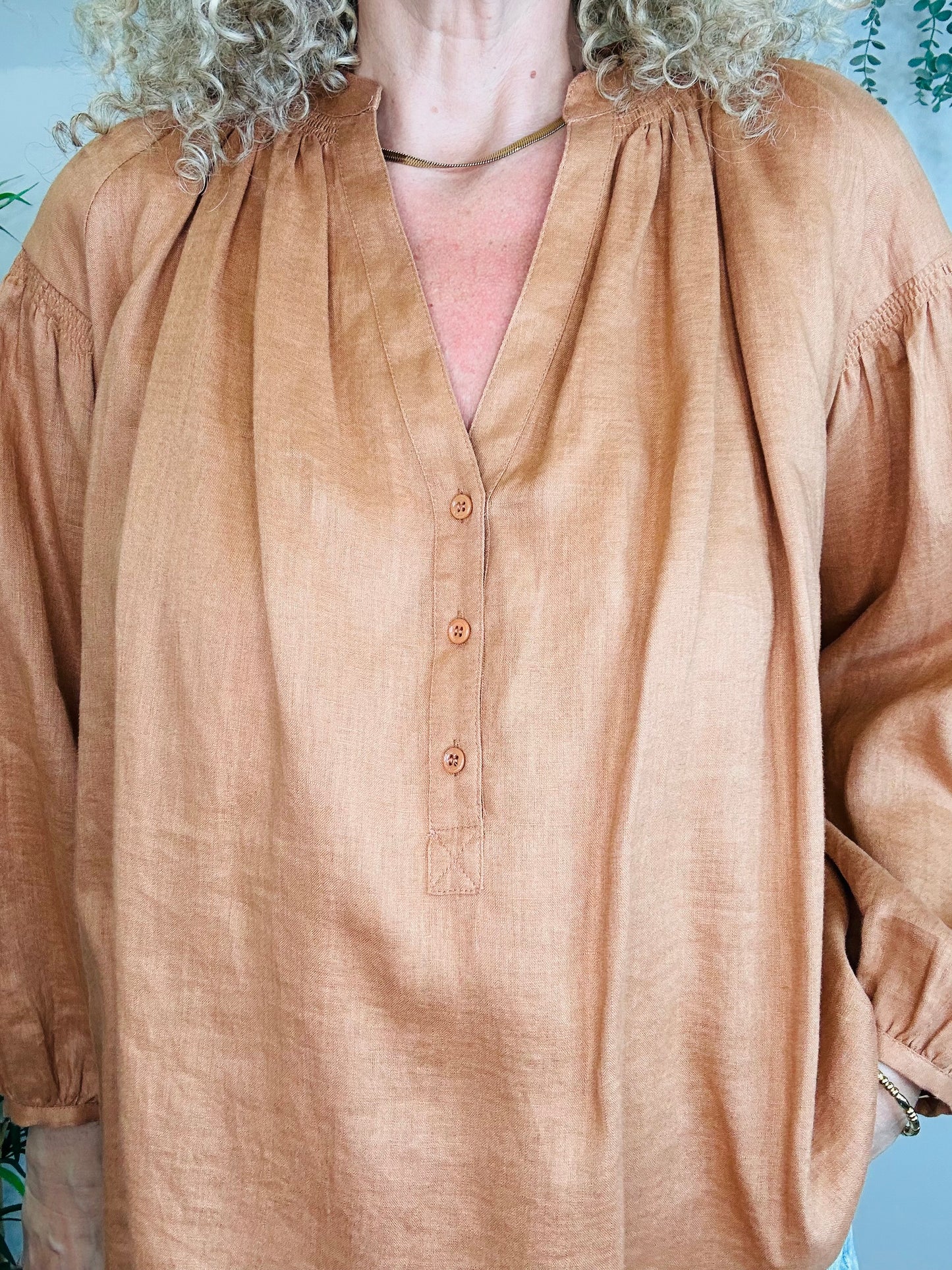 Linen Blouse - Size XS