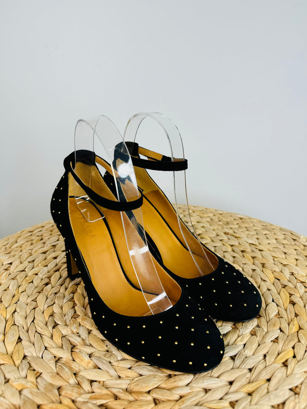 Studded Suede Heels - Size 37