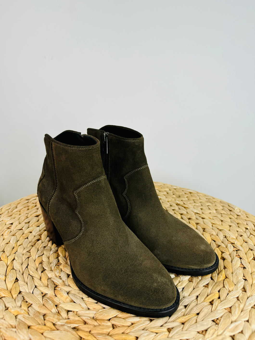 Suede Ankle Boots - Size 38