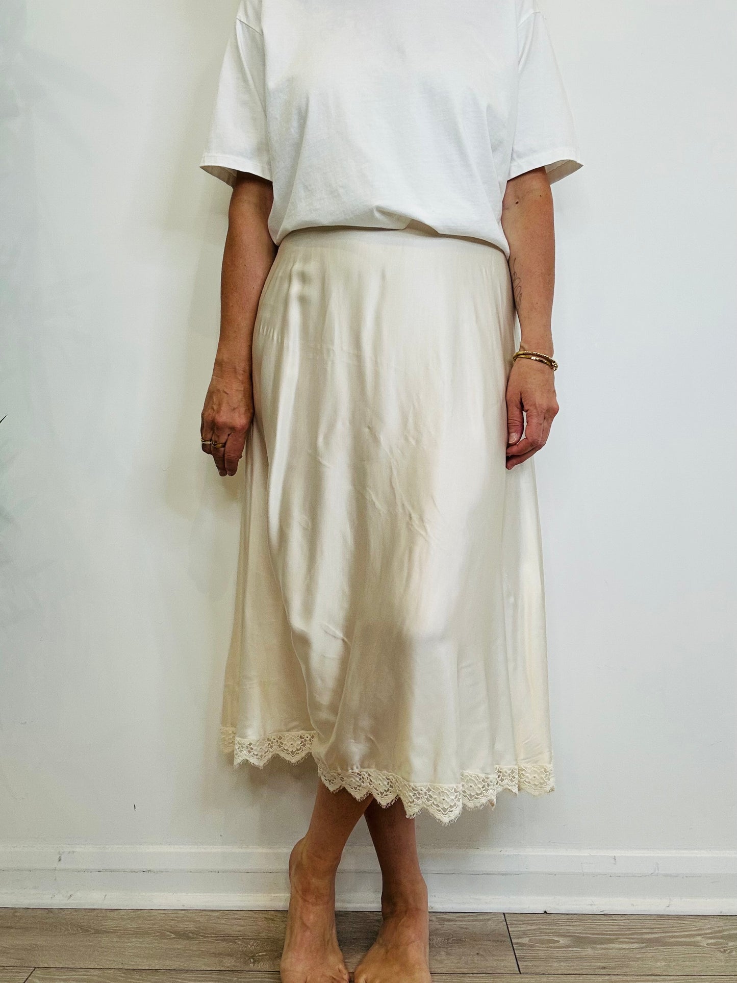 Satin Skirt - Size S