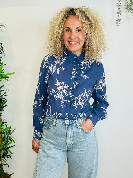 Floral Cotton Shirt - Size 40