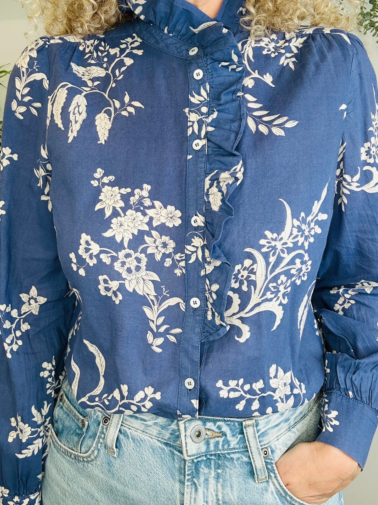 Floral Cotton Shirt - Size 40