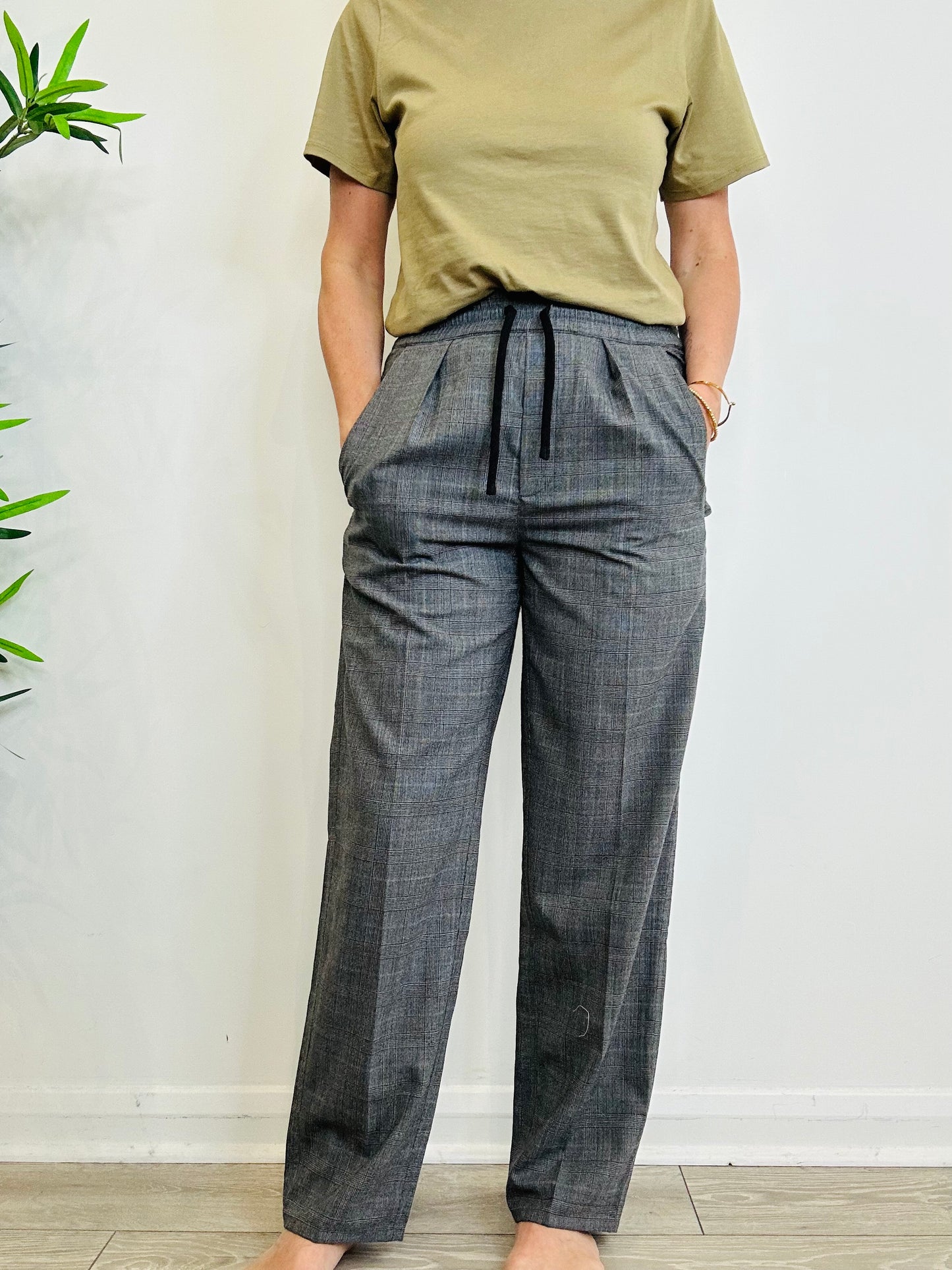 Check Priska Trousers - Size 38
