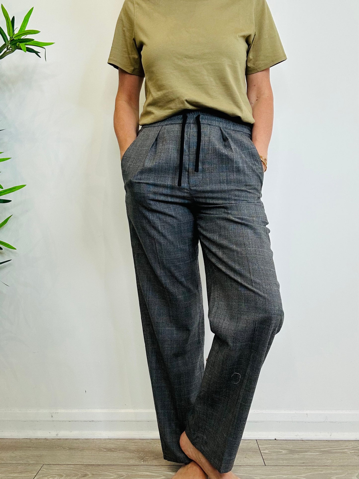 Check Priska Trousers - Size 38
