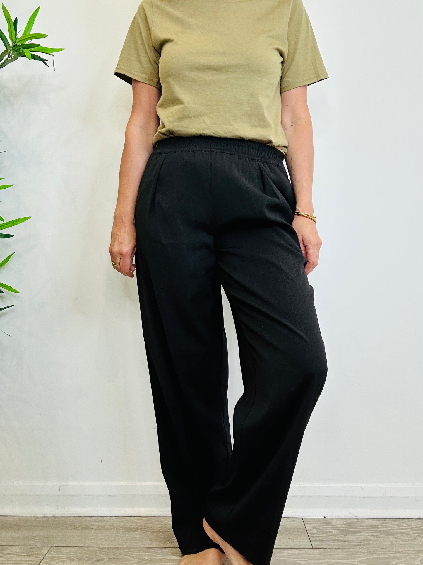Julia Wide Leg Trousers - Size S