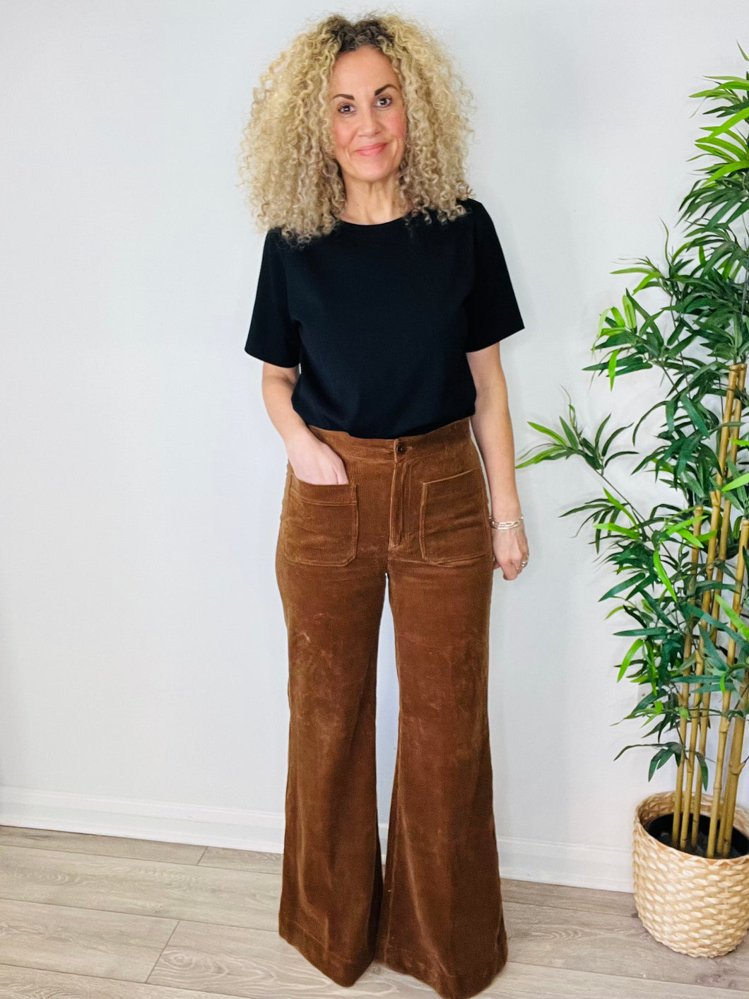 Flared Cord Trousers - Size 14