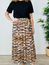 Load image into Gallery viewer, Tiger Print Wrap Skirt - Size M

